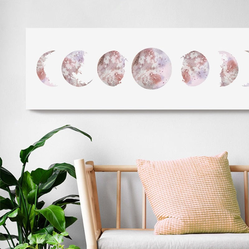 Moderne Raum Verschiedene Mondphasen Drucke - Leinwand Wandkunst Malerei