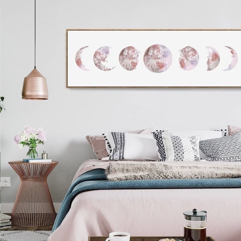 Moderne Raum Verschiedene Mondphasen Drucke - Leinwand Wandkunst Malerei