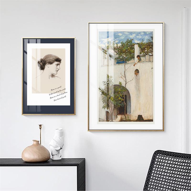Vintage abstrakte Figurenbilder auf Leinwand - Wandkunst auf Leinwand