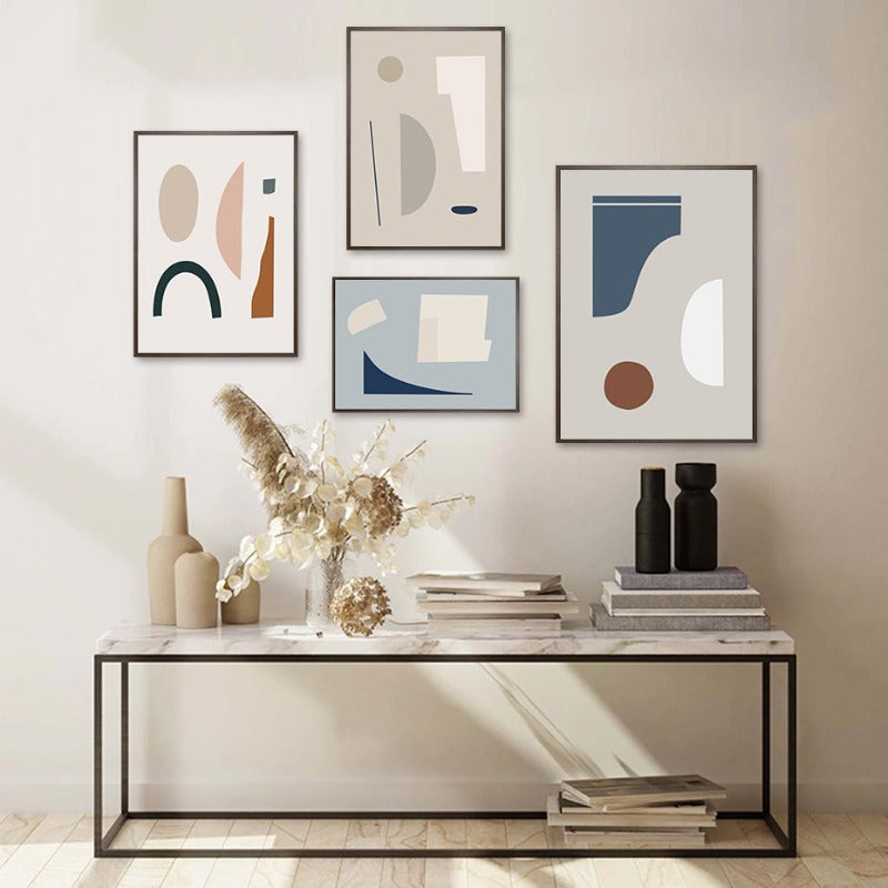 Moderne Trend Geometrische Abstrakte Farbblock - Leinwand Wand Kunst Malerei