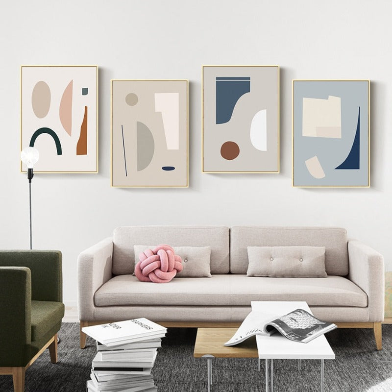Moderne Trend Geometrische Abstrakte Farbblock - Leinwand Wand Kunst Malerei