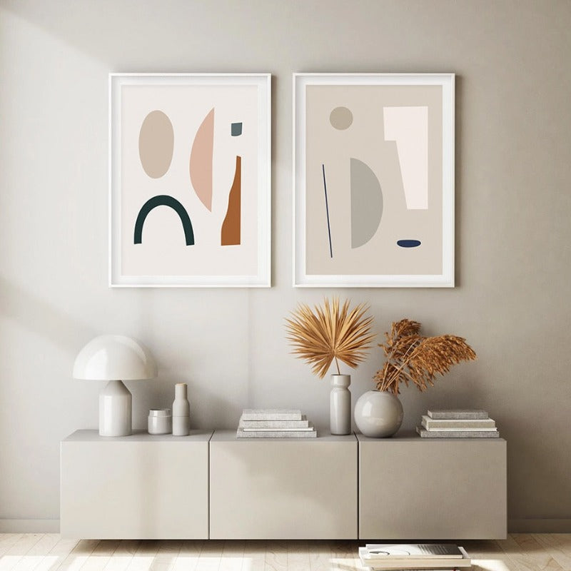 Moderne Trend Geometrische Abstrakte Farbblock - Leinwand Wand Kunst Malerei