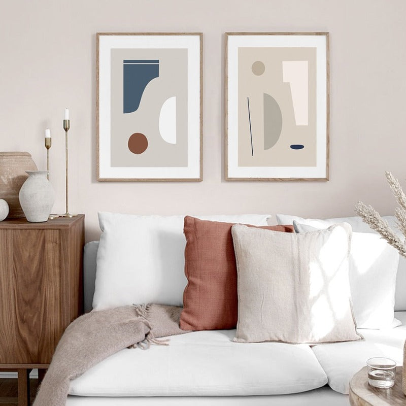 Moderne Trend Geometrische Abstrakte Farbblock - Leinwand Wand Kunst Malerei