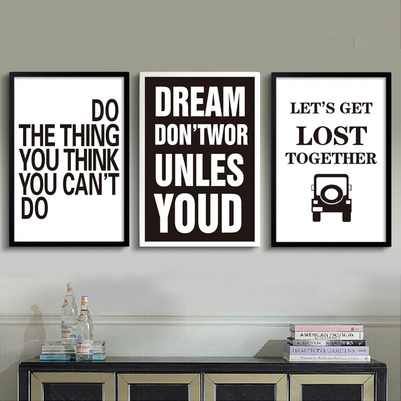 Inspirierende moderne Zitate – Leinwandbild