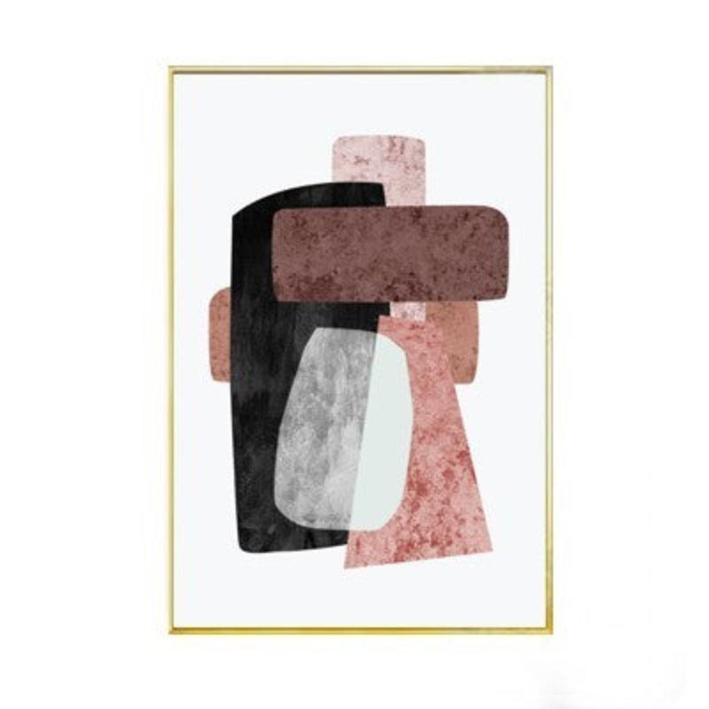 Vintage Geometrischer Abstrakter Marmor - Leinwandbild