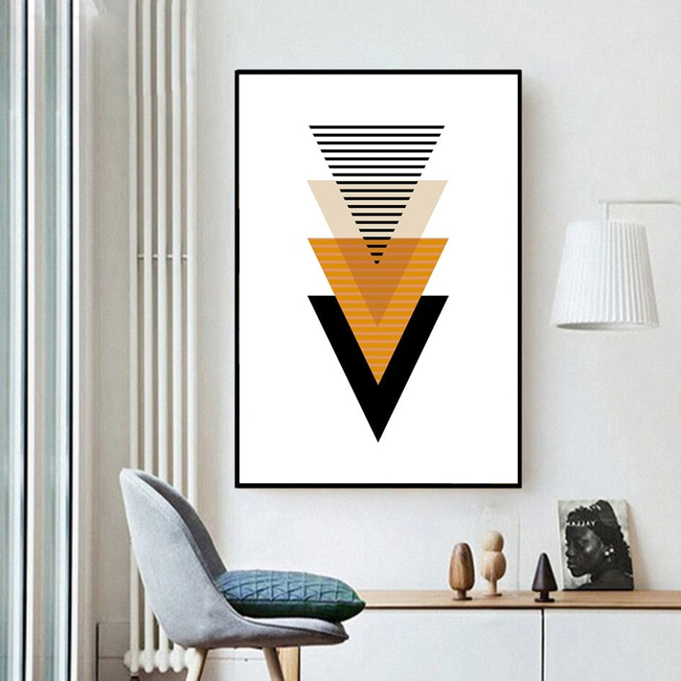 Skandinavische abstrakte geometrische Poster - Leinwandbilder