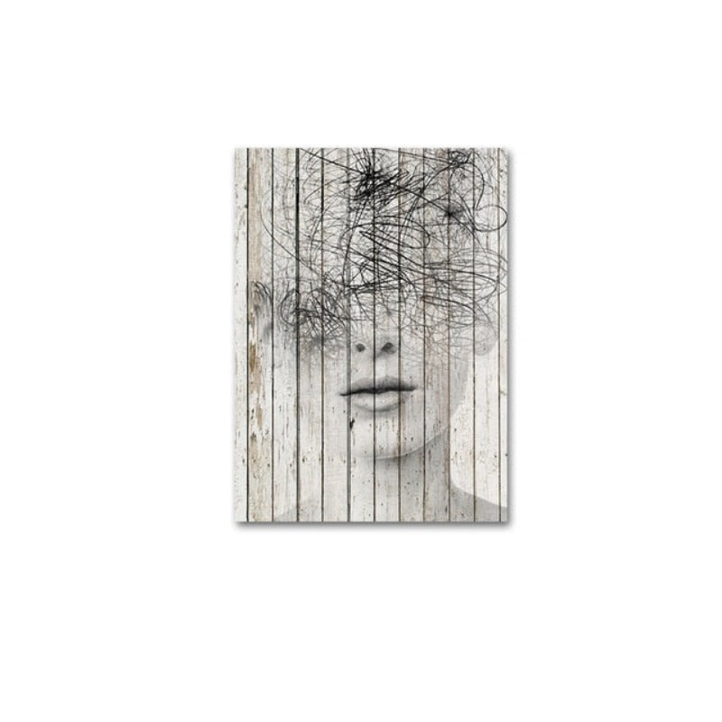 Abstract Figure Prints - Leinwand Wandkunst Malerei
