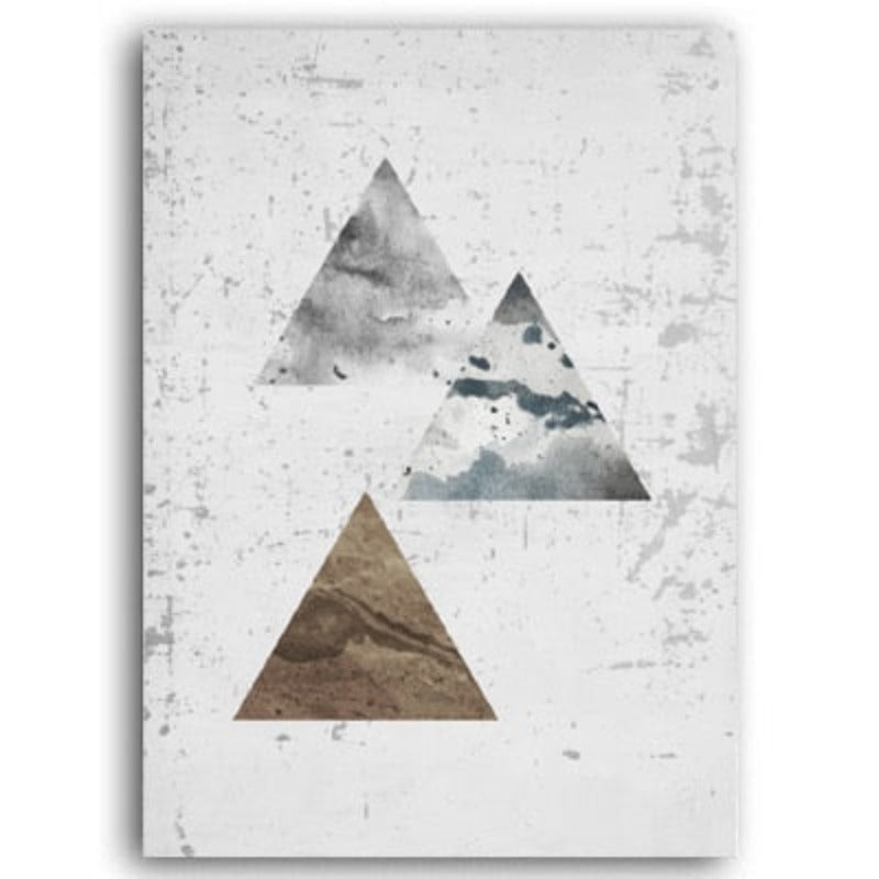 Vintage abstrakte geometrische Leinwandmalerei