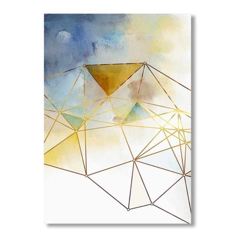Geometrische Linie - Leinwand Wandkunst Gemälde
