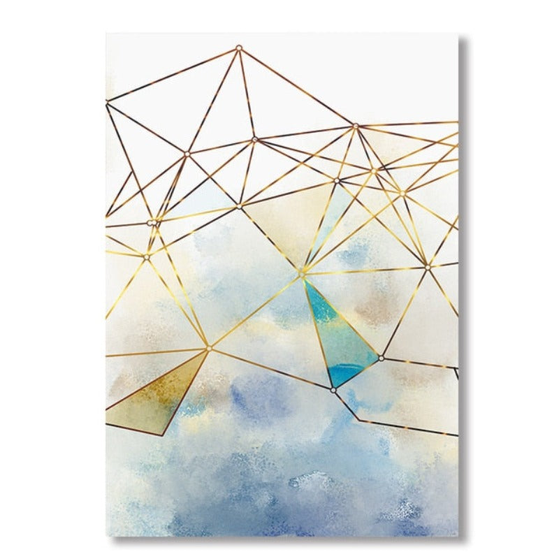 Geometrische Linie - Leinwand Wandkunst Gemälde