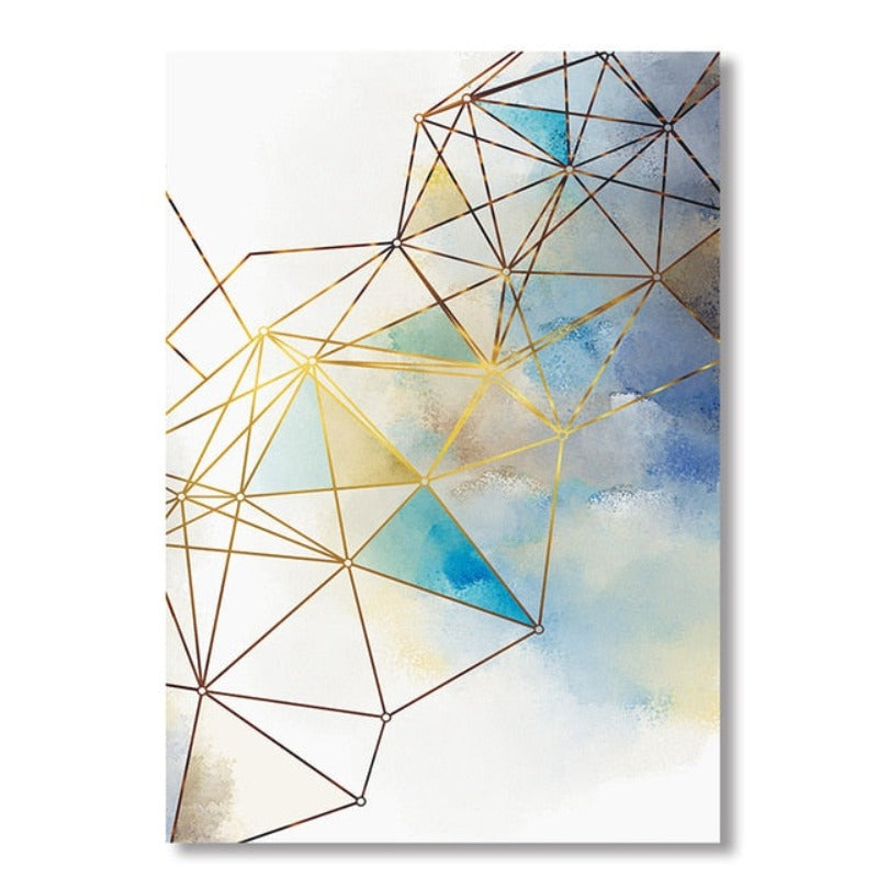 Geometrische Linie - Leinwand Wandkunst Gemälde