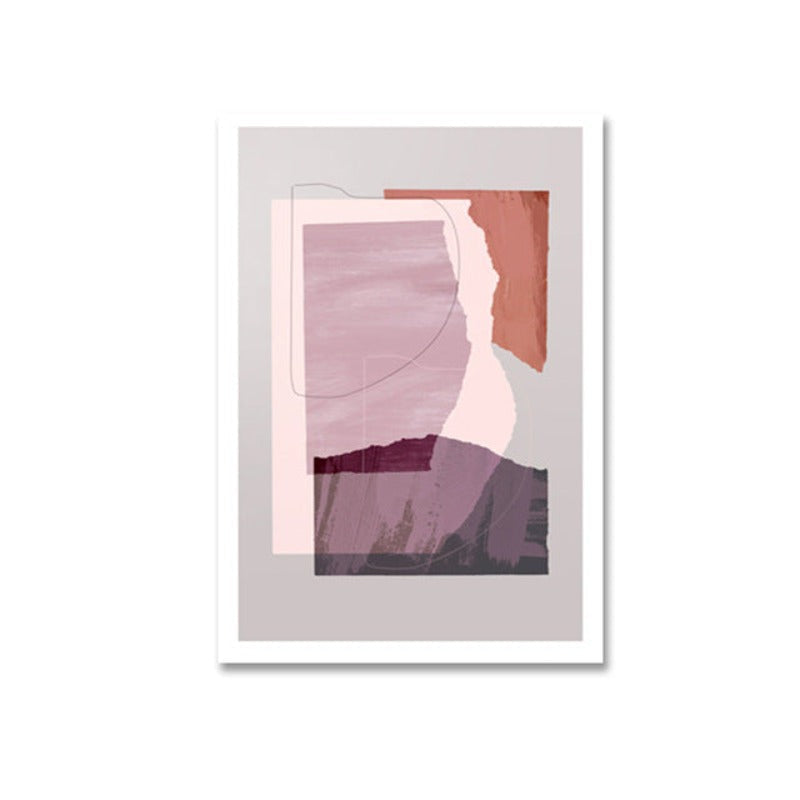 Marmor Blau Pink Drucke - Leinwand Wandkunst Malerei