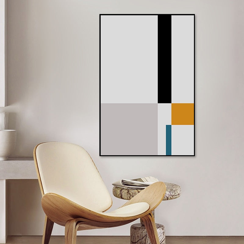 Minimalistische abstrakte Wandkunst Galerie Skandinavien - Leinwand Wandbild Malerei