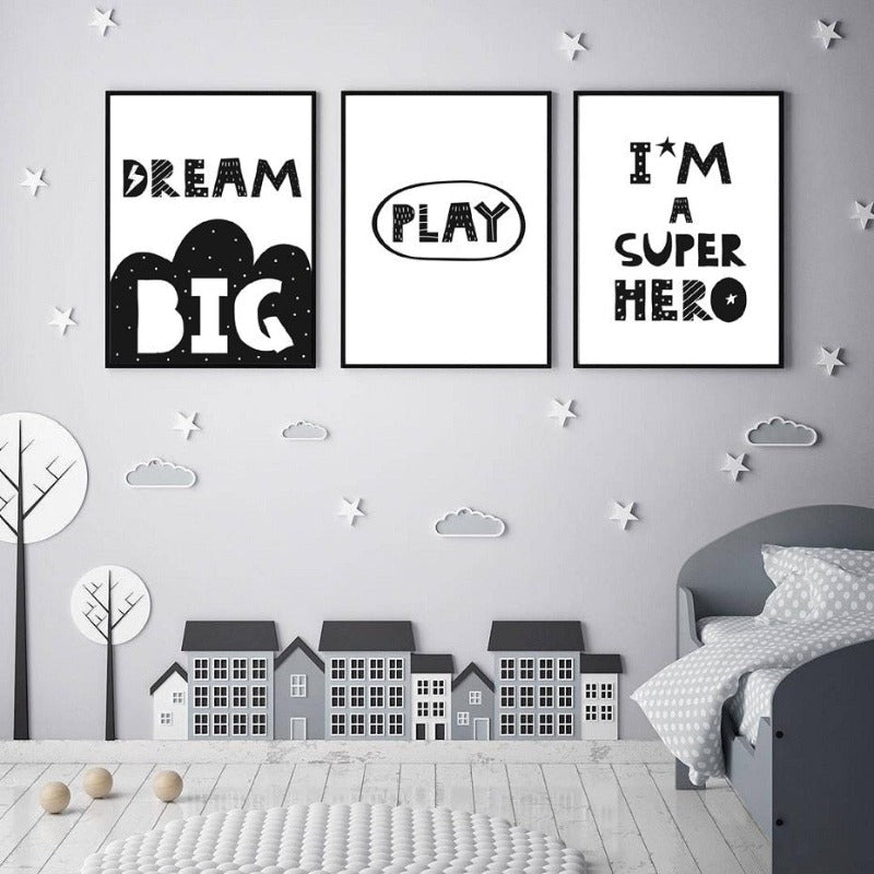 Play Big Dream Big - Canvas Wandkunst Gemälde