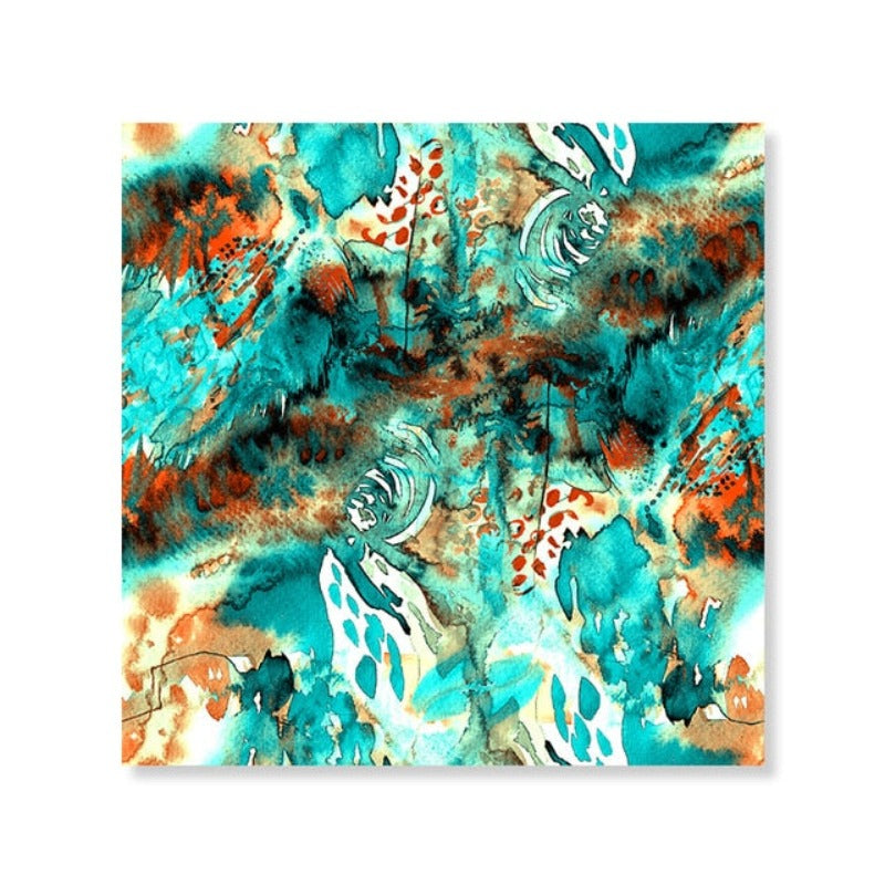Blau Pink Floral - Leinwand Wandkunst Gemälde