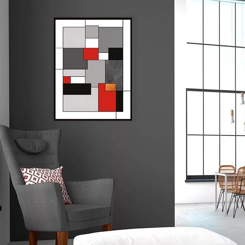 Farbige Blöcke - Leinwand Wandkunst Gemälde