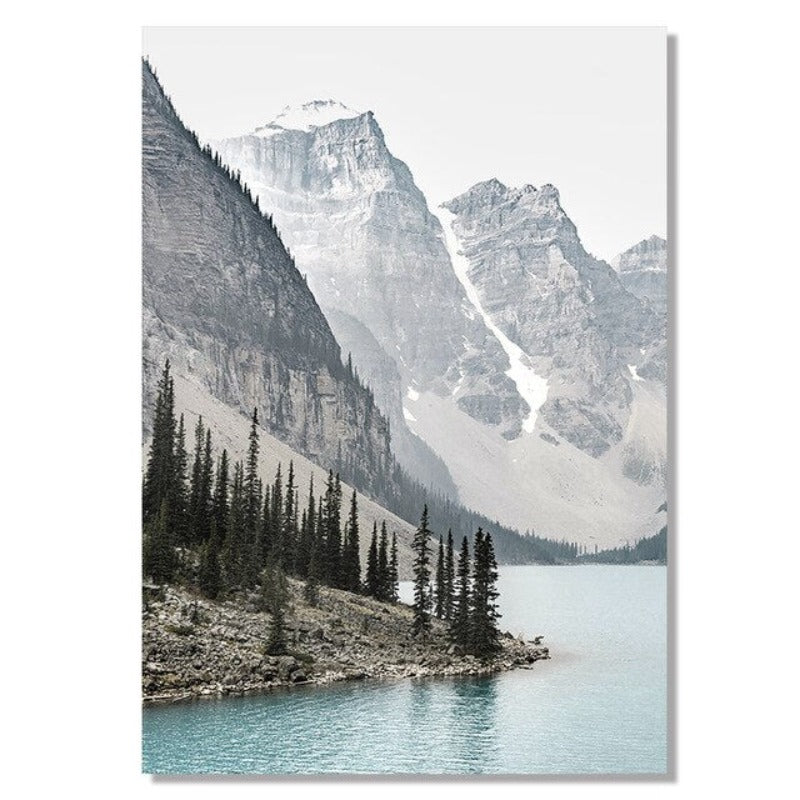 Berglandschaft Reiseposter - Leinwand Wandkunstmalerei
