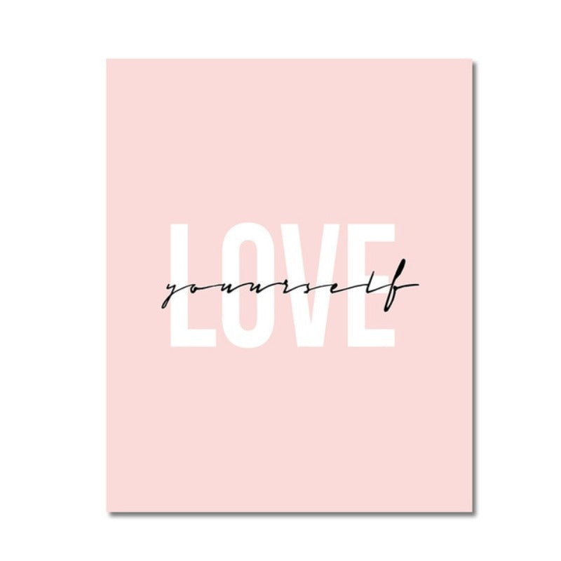 Schöne abstrakte Love-Yourself - Leinwand Wandkunst Malerei