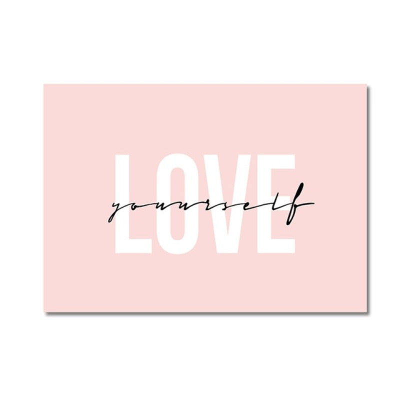 Schöne abstrakte Love-Yourself - Leinwand Wandkunst Malerei
