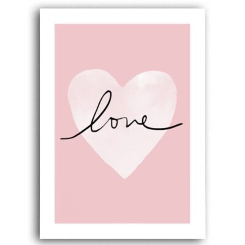 Pink Sweet-Heart Skandinavien - Leinwand Wandkunst Malerei