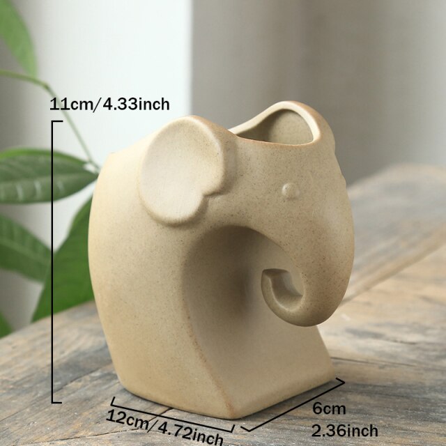 Elephant Minimalistische Keramik Blumentopf