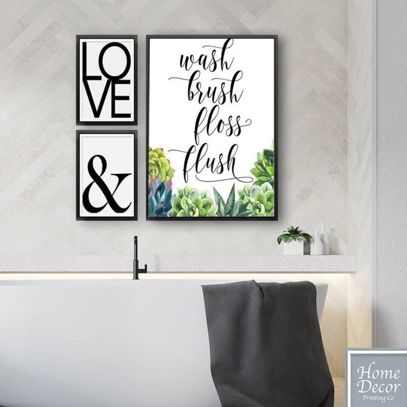 Modern Wash Pinsel Floss Flush Kaktus Druck - Leinwand Wandkunst Malerei