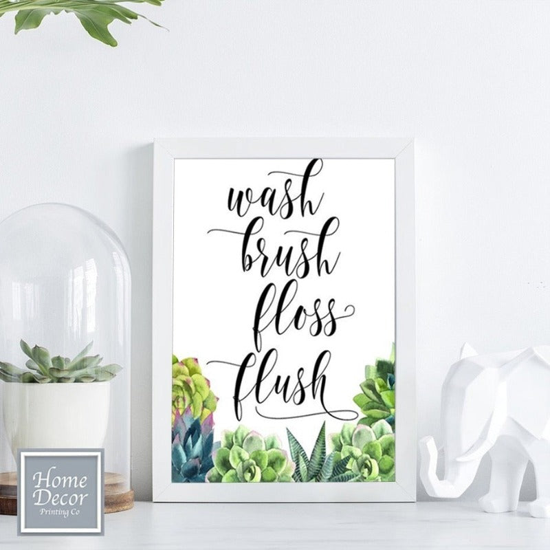 Modern Wash Pinsel Floss Flush Kaktus Druck - Leinwand Wandkunst Malerei