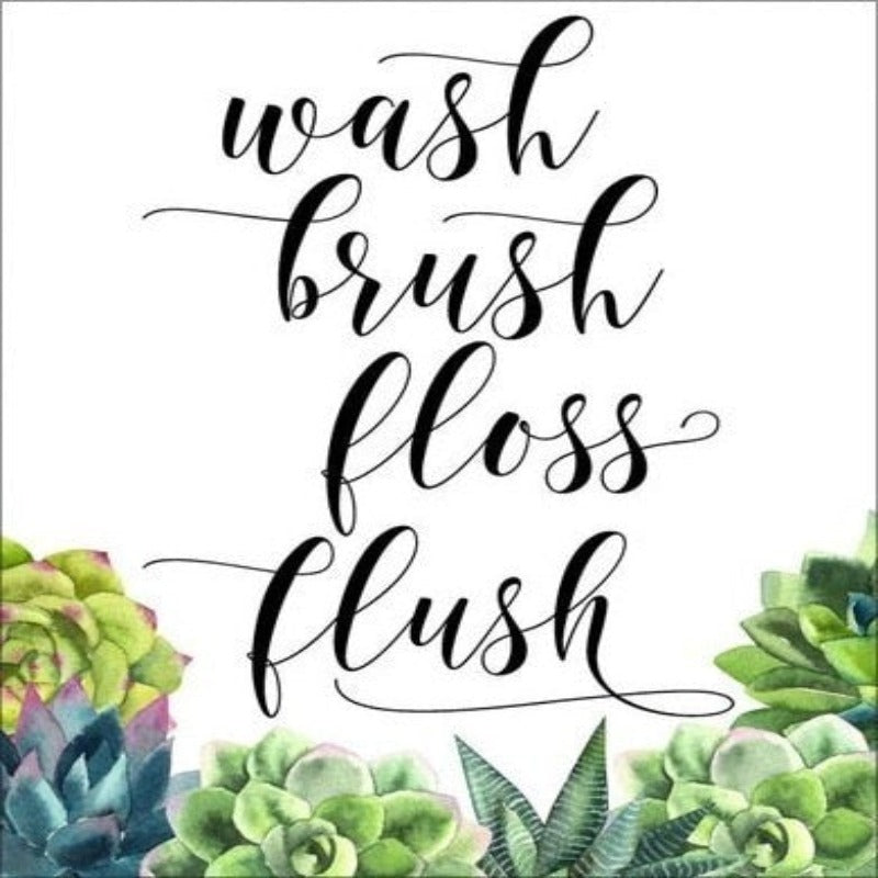 Modern Wash Pinsel Floss Flush Kaktus Druck - Leinwand Wandkunst Malerei