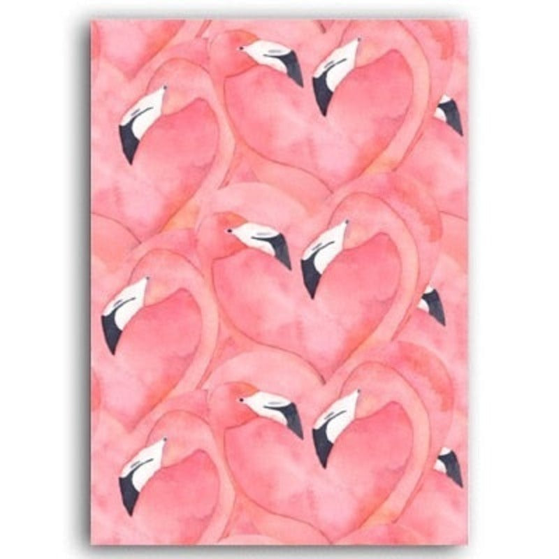Schöne Pink Flamingo Feder - Leinwand Wandkunst Gemälde