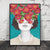 Fashion Figure Floral Girl - Leinwand Wandkunst Malerei