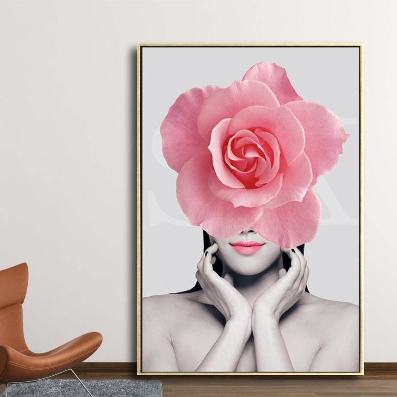 Pink Flower - Leinwand Wandkunst Malerei