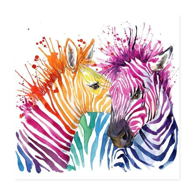 Lebhafte afrikanische Zebras – Leinwandbild