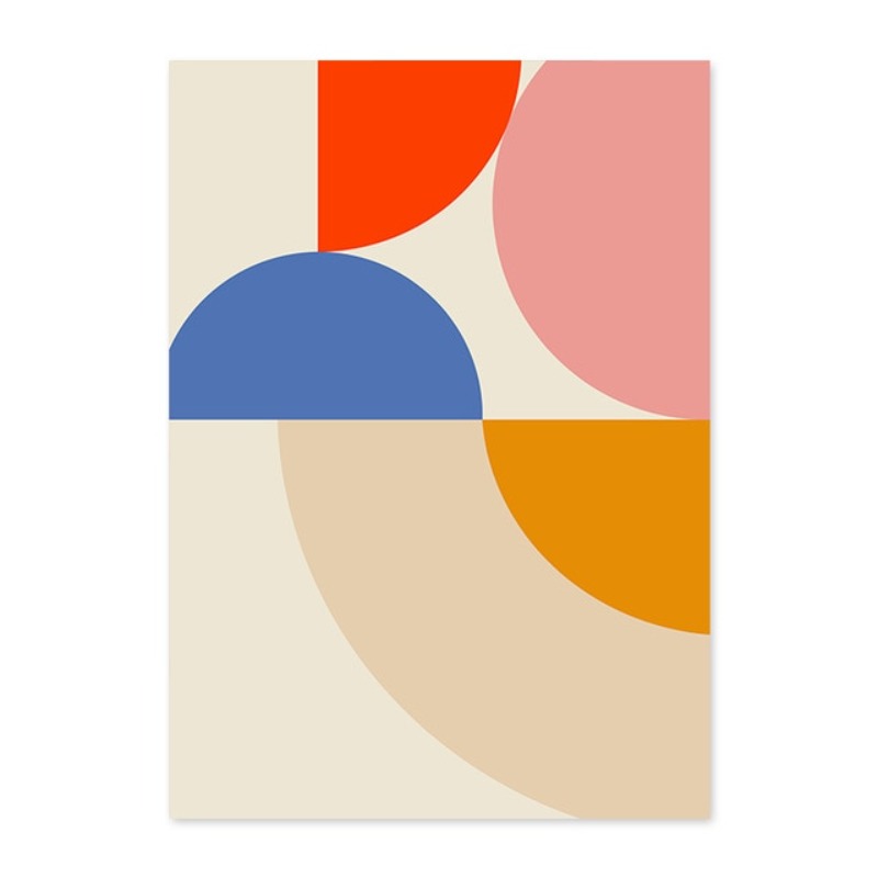 Geometrischer Farbblock-Poster und Drucke - Leinwand Wandkunst Malerei