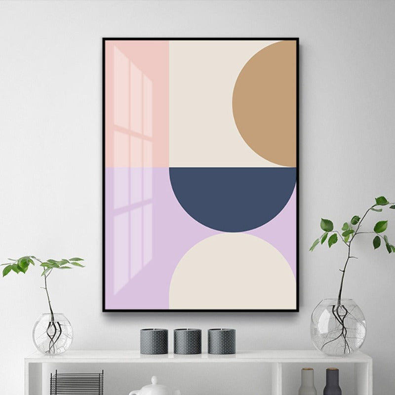 Geometrischer Farbblock-Poster und Drucke - Leinwand Wandkunst Malerei