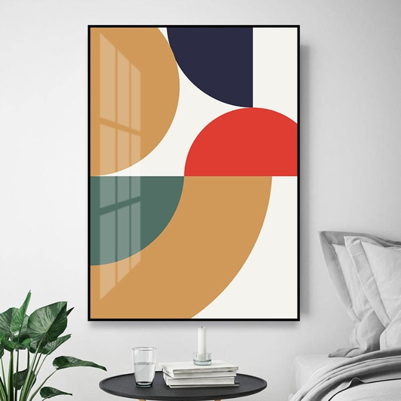 Geometrischer Farbblock-Poster und Drucke - Leinwand Wandkunst Malerei