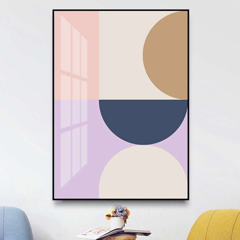 Geometrischer Farbblock-Poster und Drucke - Leinwand Wandkunst Malerei