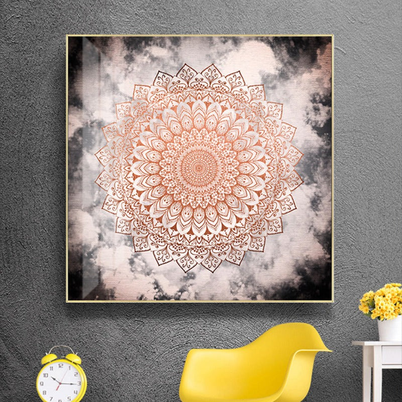 Mandala In Night - Leinwand Wandkunst Gemälde