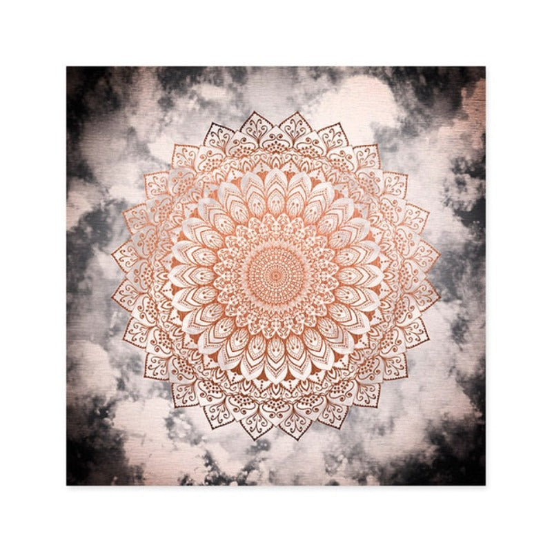 Mandala In Night - Leinwand Wandkunst Gemälde