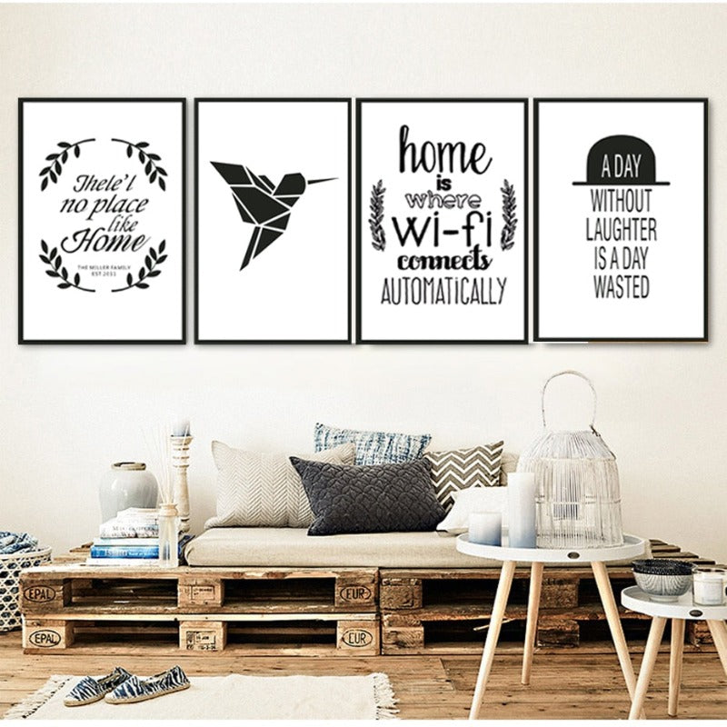 Home Zitate Minimalistisch Nordisch - Canvas Wandkunst Gemälde
