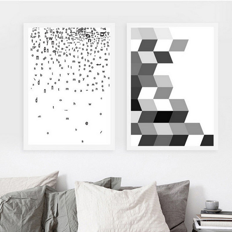 Deer Art Geometrisch - Leinwand Wandkunstmalerei
