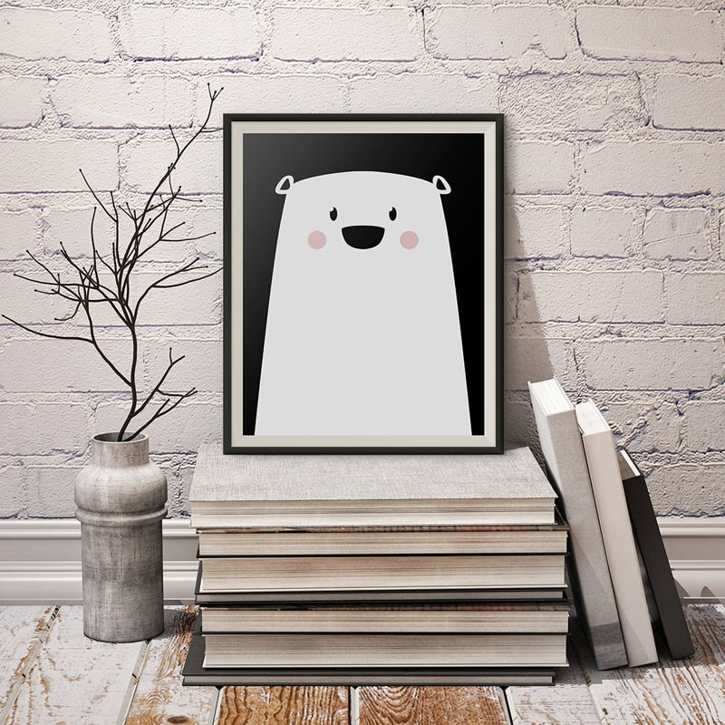 Baby Eisbär - Leinwand Wandkunst Gemälde