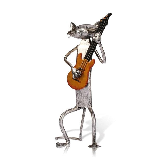 3 Mini Musiker Katzen Moderne Skulptur | Brehn