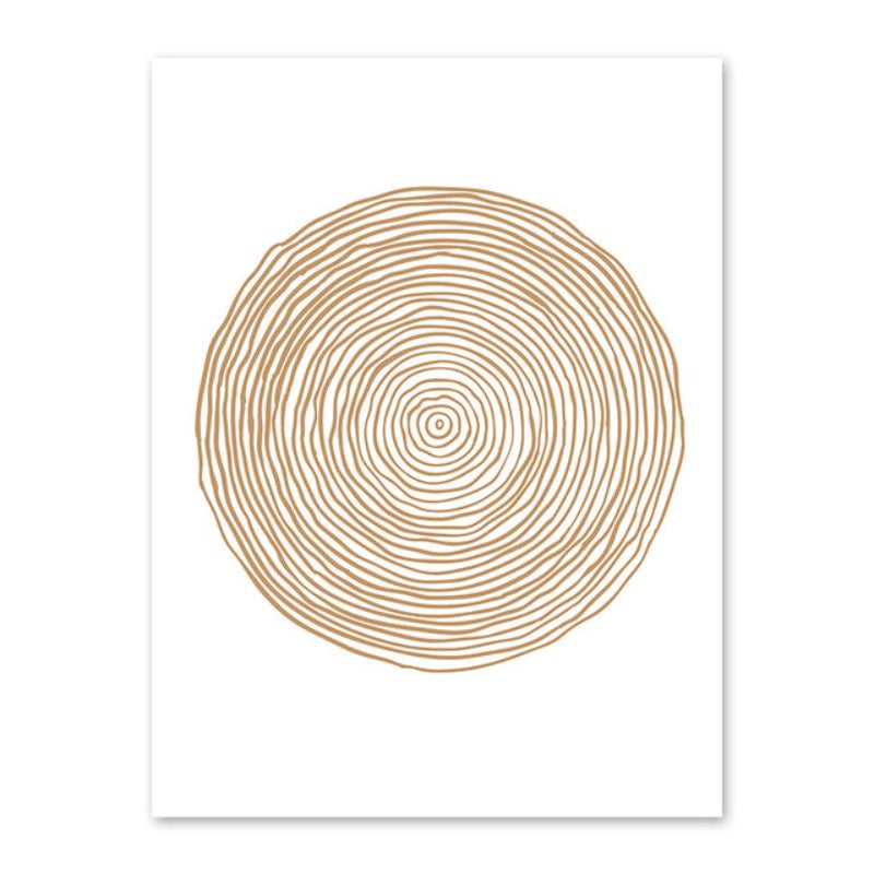 Minimalistische Geometrische Abstrakte Kreis - Leinwand Wandkunst Gemälde