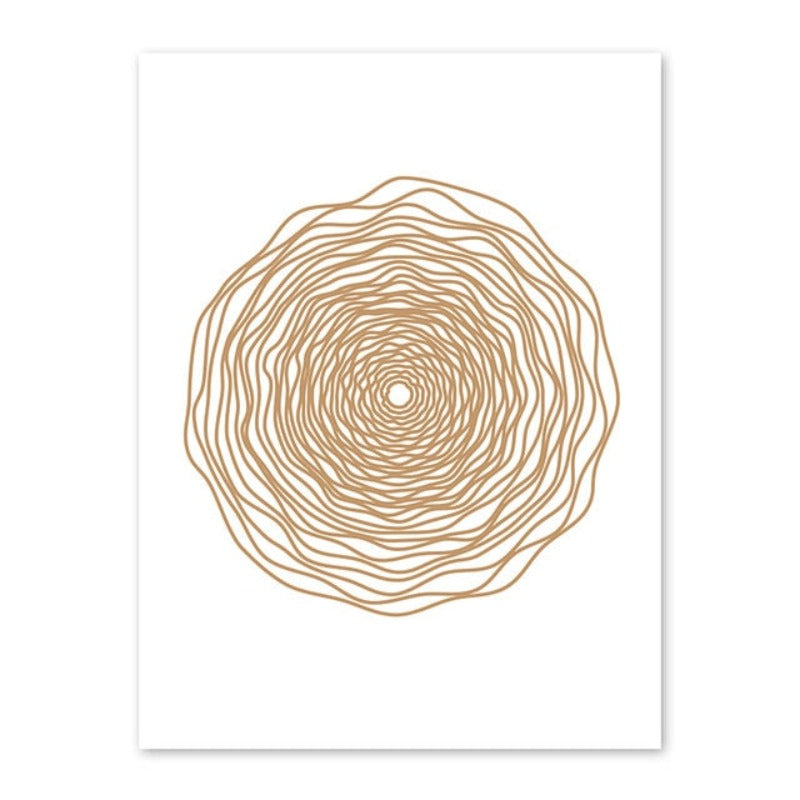 Minimalistische Geometrische Abstrakte Kreis - Leinwand Wandkunst Gemälde