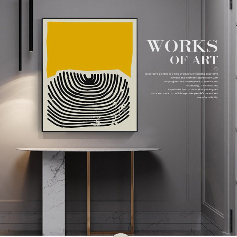 Mehrfarbige abstrakte geometrische Wandkunst – Leinwandbild