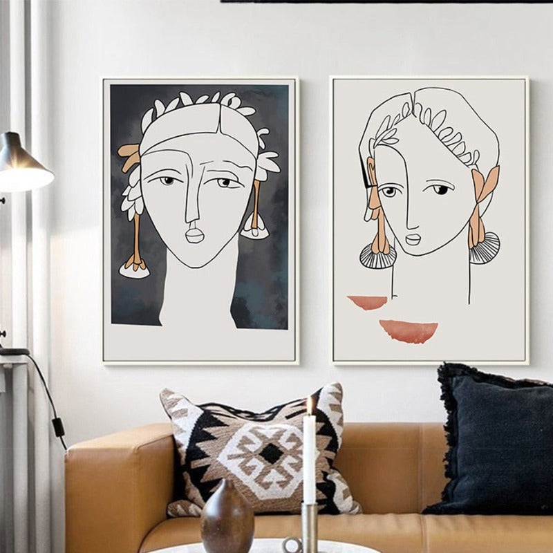 Exotische Weibliche Figuren - Leinwand Wandkunst Gemälde