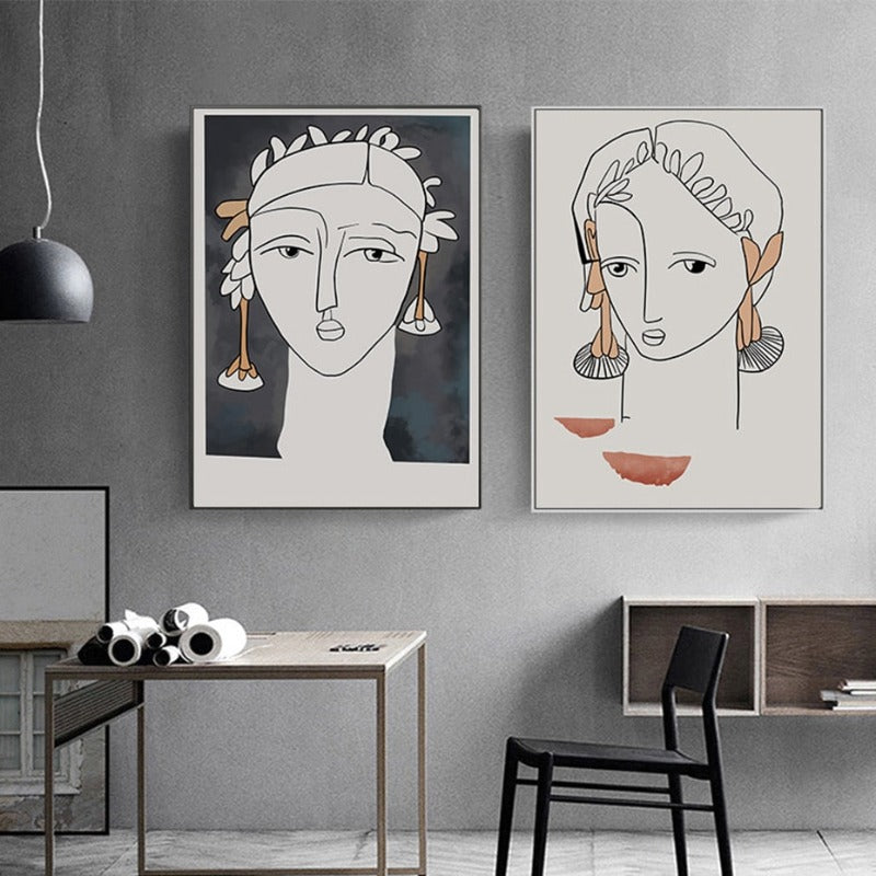 Exotische Weibliche Figuren - Leinwand Wandkunst Gemälde