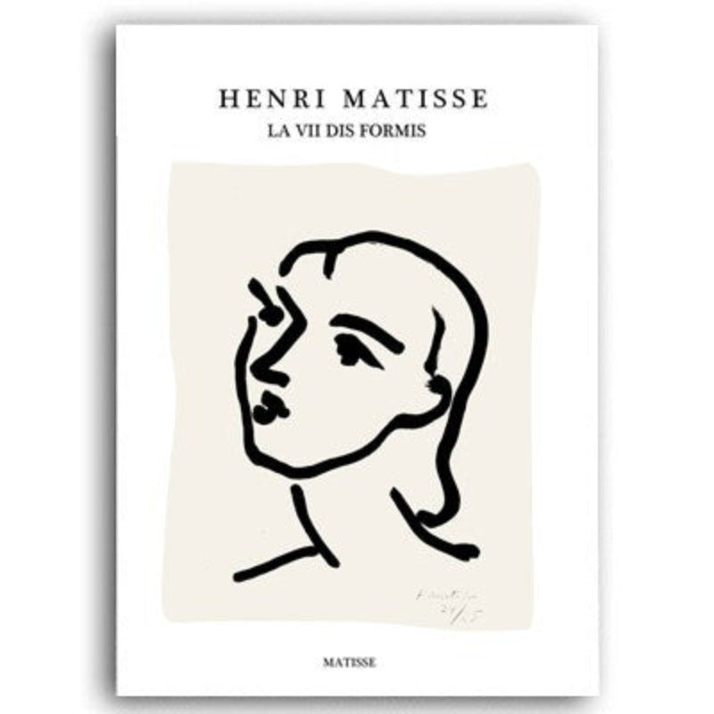 Vintage abstrakte Matisse Linienfigur minimalistisch Europa