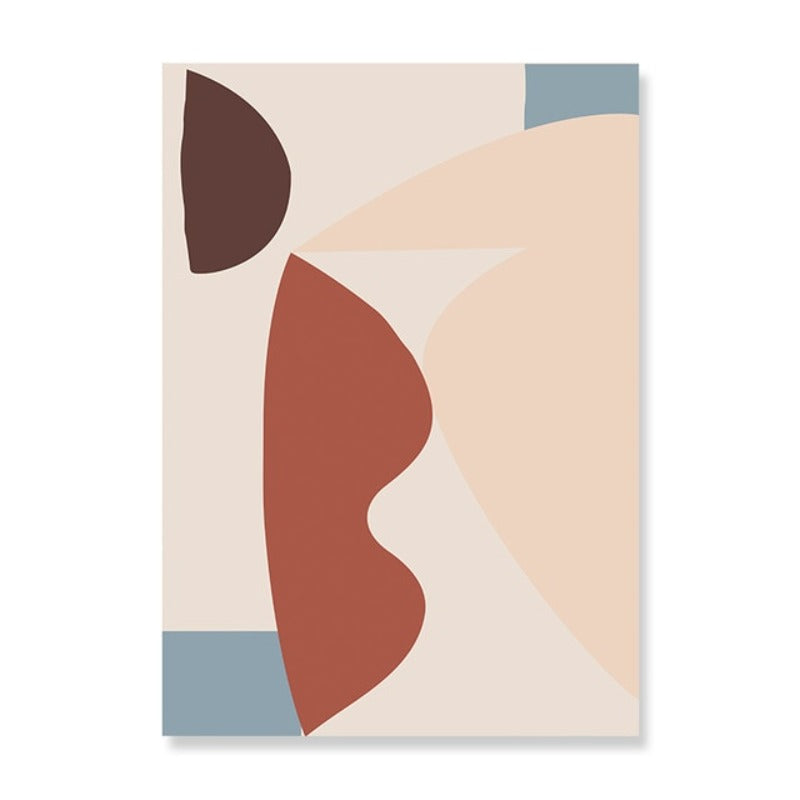 Abstracte warme geometrische Designs - Leinwand Wandkunst Malerei