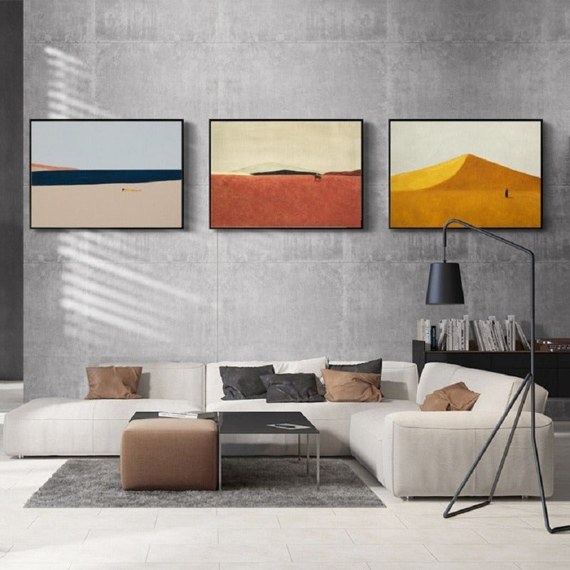 Impressionistische ländliche Szenen-Landschaftsöl-Drucke - Leinwand Wandkunst Gemälde